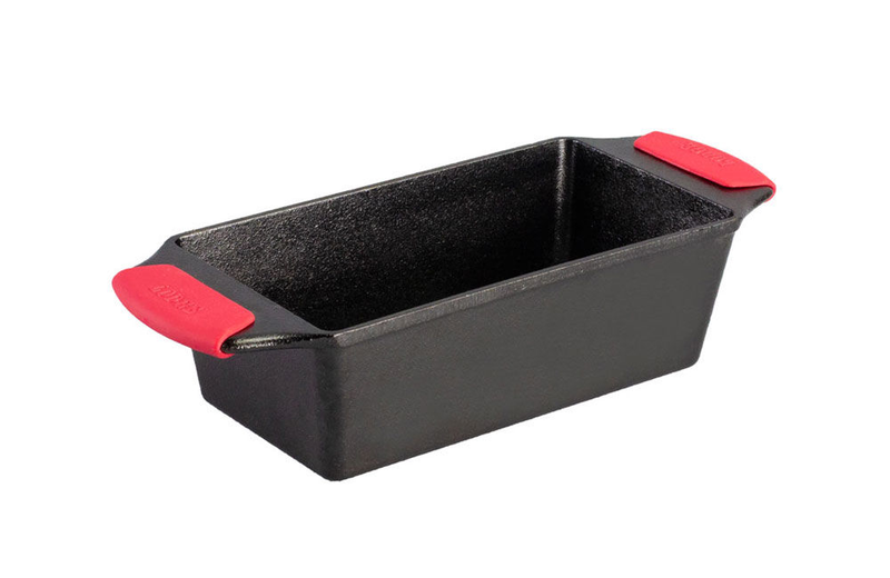 Lodge 21.5 x 11.4 cm seasoned cast iron loaf pan + silicone grips, , medium image number null