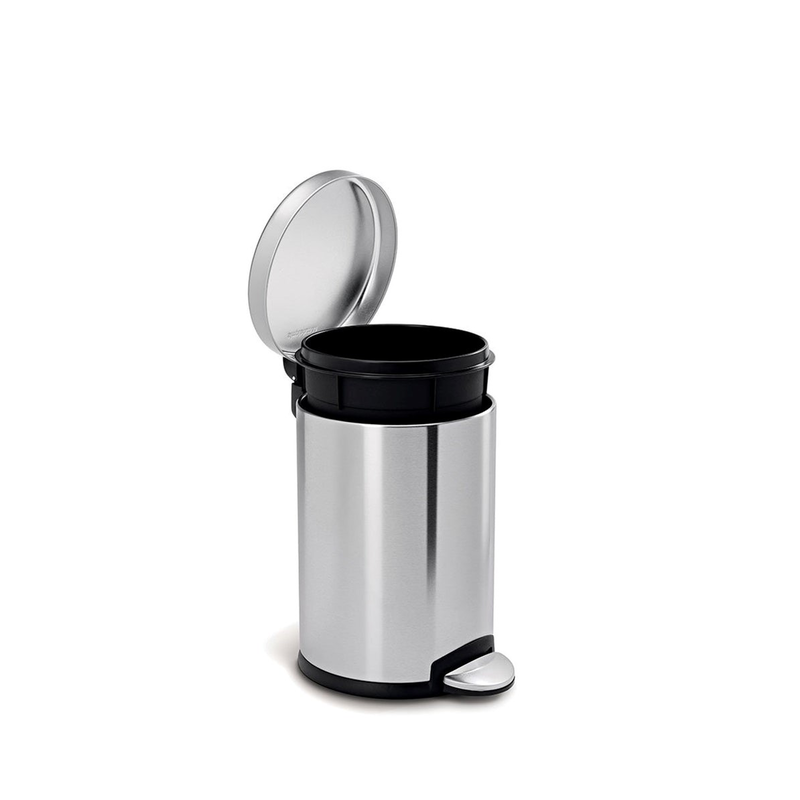 Simplehuman round pedal bin 4.5l - brushed stainless steel, , medium image number null