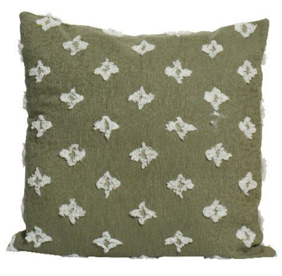 Cushion with tufting green