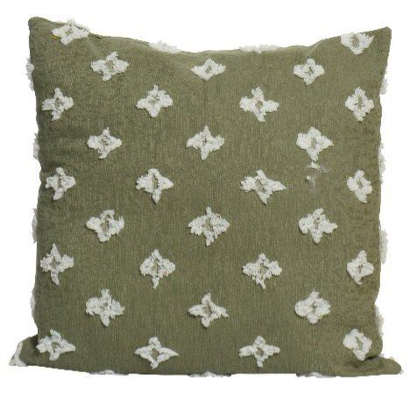 Cushion with tufting green, , medium image number null