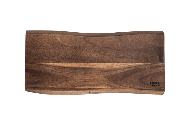 Laguiole 5pc cheese knifes set black with serving board acacia wood, , medium image number null