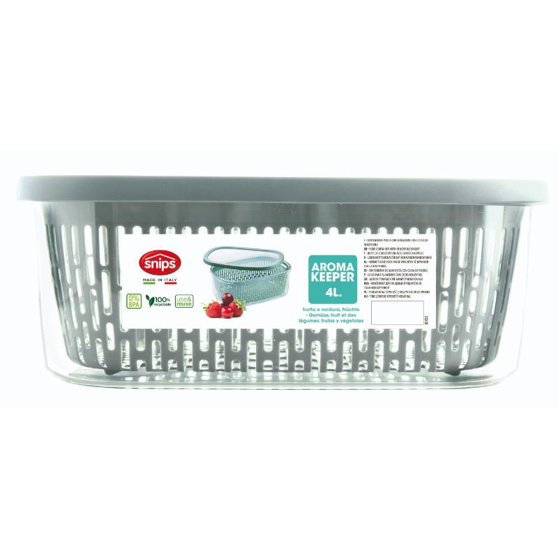 Snips aroma plastic food container 4l - blue, , medium-null