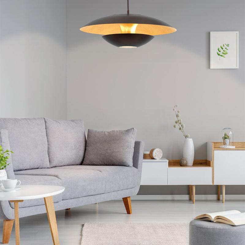 Product image: Eglo 'nuvano' 1xe27 (max.60w) pendant light brown+gold ø480xh1100mm, , medium-null