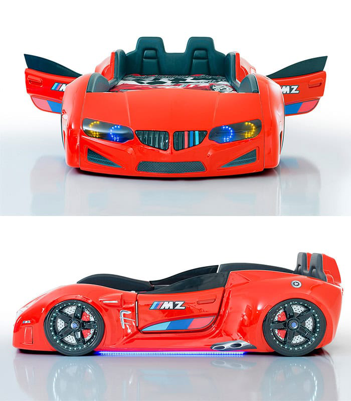Cb1004 – mz extreme car bed with doors/- red-null