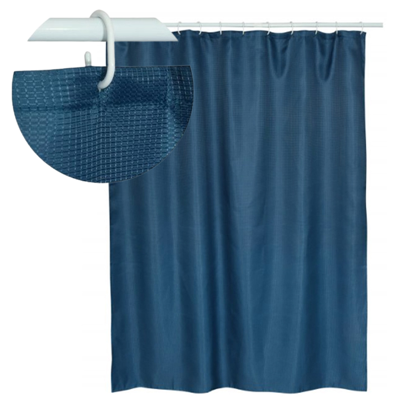 Bisk rist bathroom curtain 180x200cm gray-null