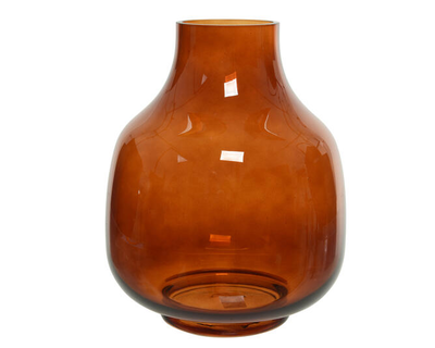 Vase glass brown, , medium