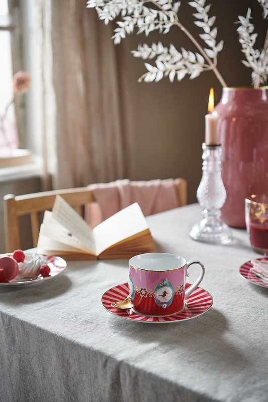 A pip love birds mug large red/pink, , medium-null