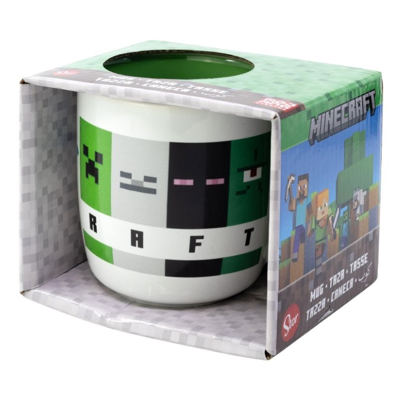 Stor : minecraft squared pattern  - young adult ceramic elite  mug in gift box 385ml 75618, , medium-null