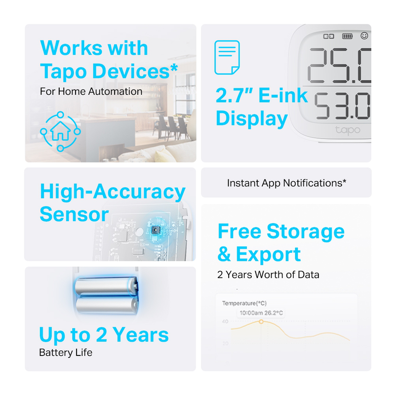 Product image: Tp-link tapo t315 smart temperature and humidity monitor, , medium-null