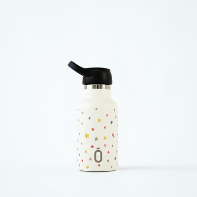 Thermal bottle with straw stars confetti 350ml, , medium