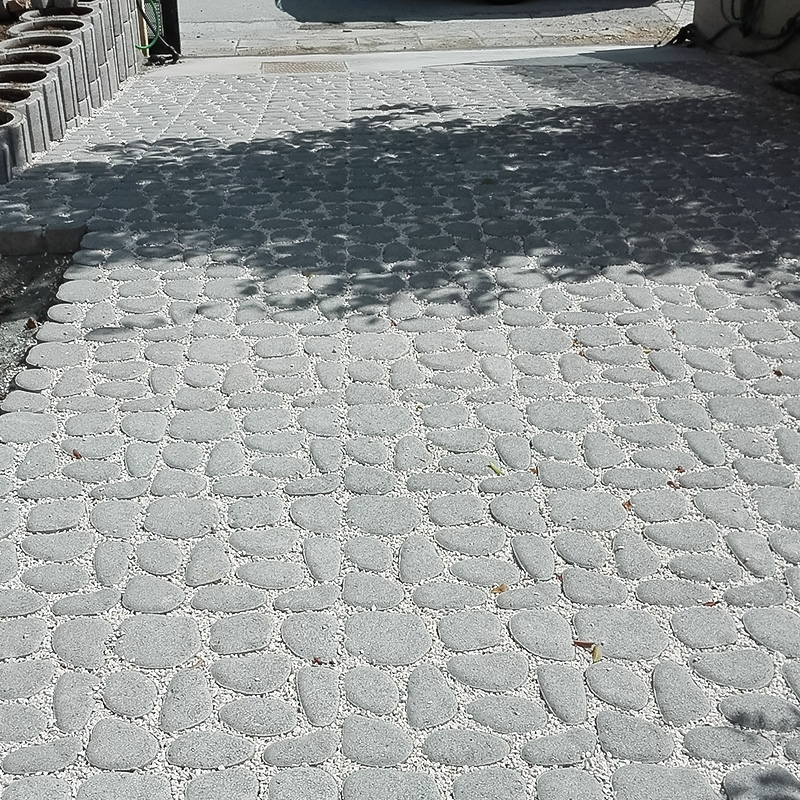 Walkway stone 400x400x80 white, , medium image number null
