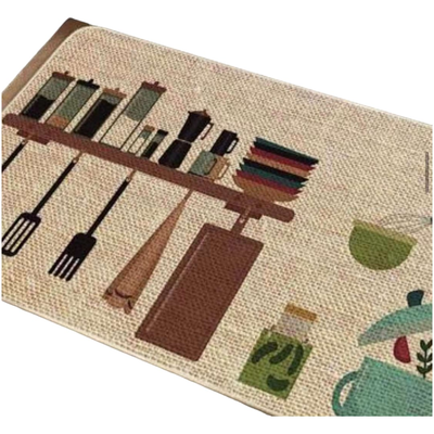 Kitchen mat with non-slip floor and rubber back #kmr05