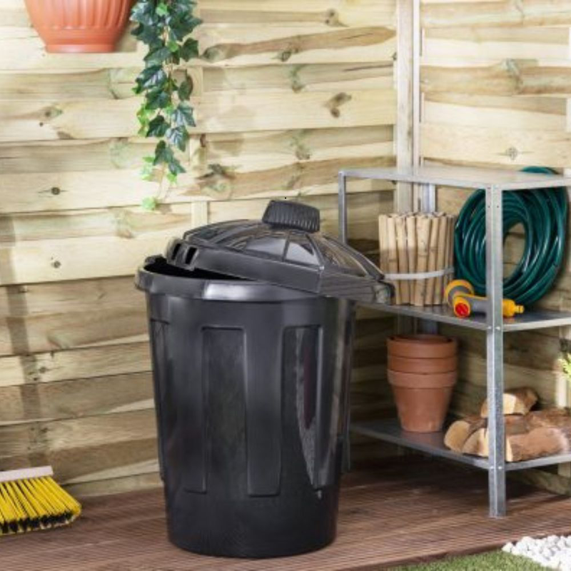 Product image: Eden κάδος απορριμμάτων 80l με καπάκι, ανθεκτικός πλαστικός κάδος με ενισχυμένη βάση για εσωτερική & εξωτερική χρήση, , medium-null