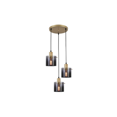 Donati pendant lighting black 3light gold, , medium