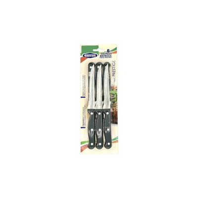 Knife for steak with black handle 6 pcs, , medium