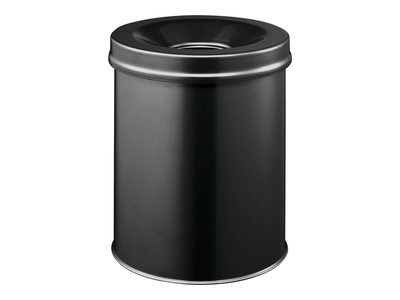 Durable / waste basket / round / 15 l / steel / black, , medium