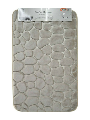 Ankor bath mat memory foam 100% polyester  50x80cm beige, , medium