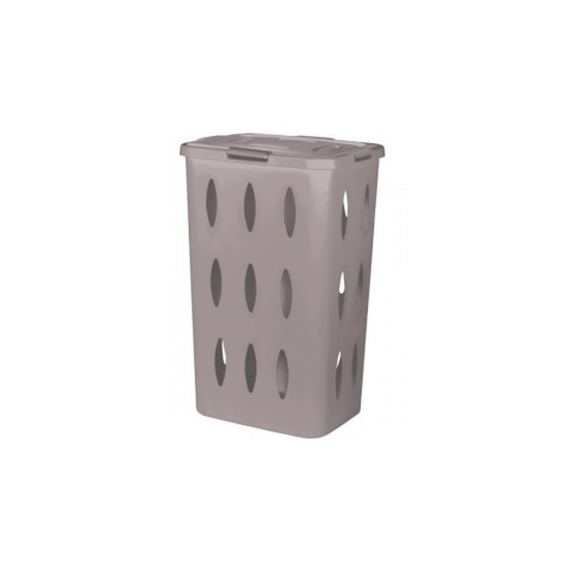 Clothes basket plastic perforated 60l taupe 75050001-null