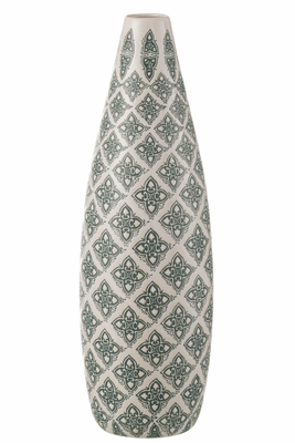 Vase kousa porcelain blue/white, , medium