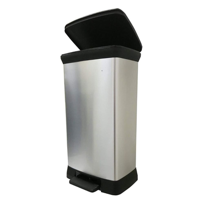 Curver deco 50l &kappa;ά&delta;&omicron;&sigmaf; &alpha;&pi;&omicron;&rho;&rho;&iota;&mu;&mu;ά&tau;&omega;&nu; &mu;&epsilon; &pi;&epsilon;&nu;&tau;ά&lambda;, &alpha;&nu;&tau;&iota;&chi;&alpha;&rho;&alpha;&kappa;&tau;&iota;&kappa;ό &mu;&epsilon;&tau;&alpha;&lambda;&lambda;&iota;&kappa;ό &phi;&iota;&nu;ί&rho;&iota;&sigma;&mu;&alpha; & &alpha;&nu;&tau;&iota;&omicron;&sigma;&mu;&iota;&kappa;ό &kappa;&alpha;&pi;ά&kappa;&iota;, Silver, medium