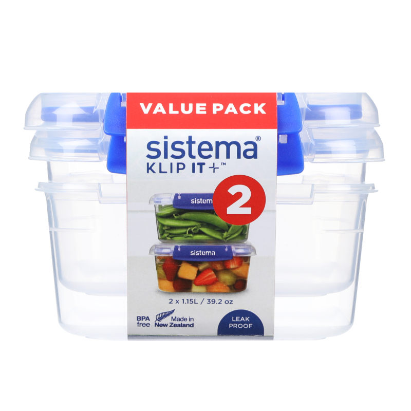 Sistema klip it plus 2 pack square 1.15l, , medium-null