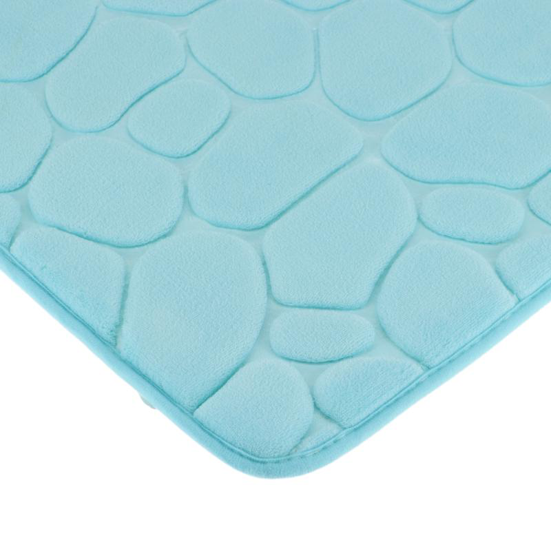 Tendance memory foam pebble bathroom mat 45x120cm - green/blue, , medium-null