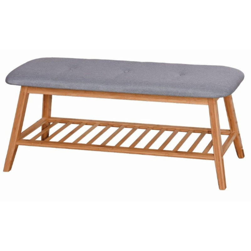 Paris bamboo bench gray 100x30.5x44cm, , medium-null