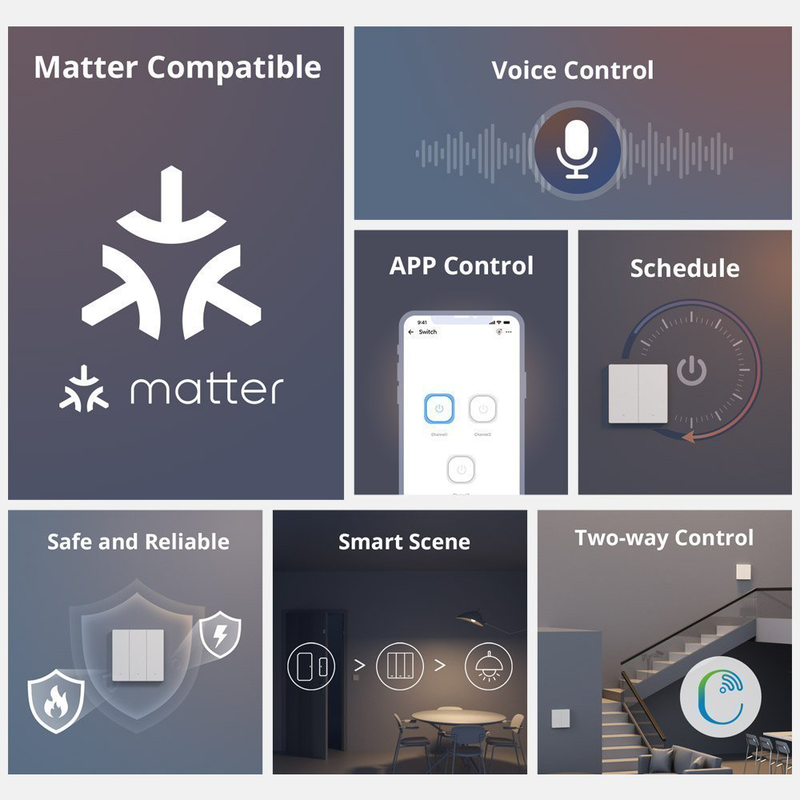 Sonoff m5 matter Wi-Fi smart wall mechanical switch 1-button white, , medium-null