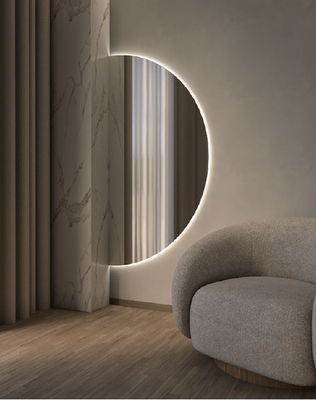 Moon floor mirror