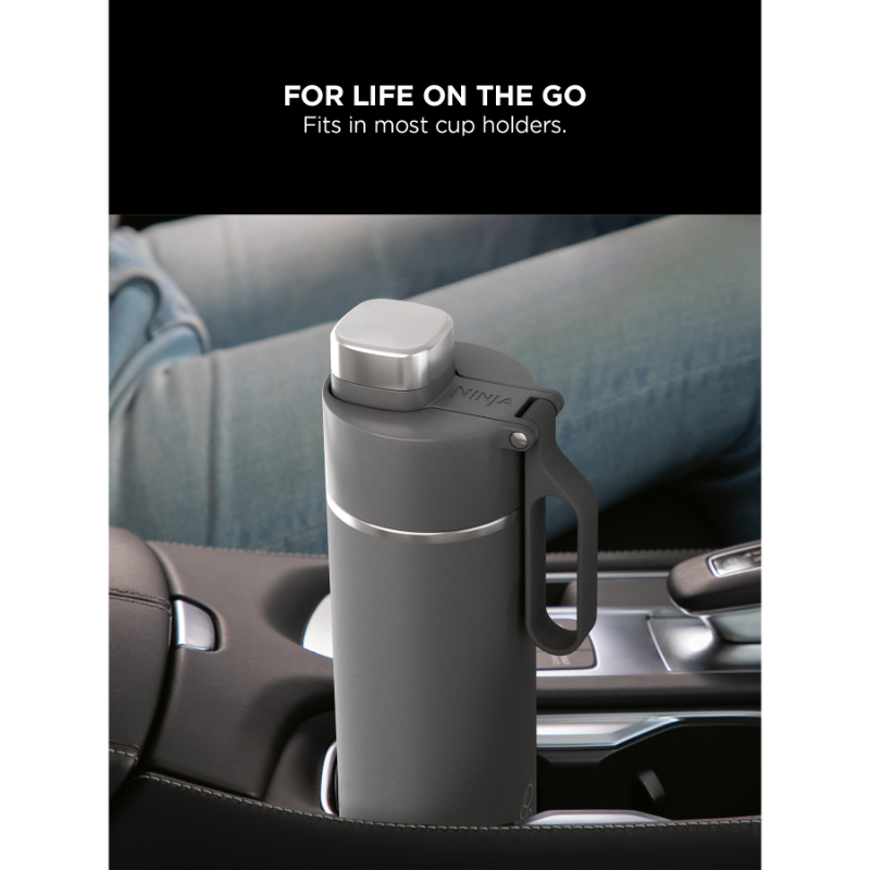 Product image: Ninja thirsti travel bottle 700ml - grey, , medium-null