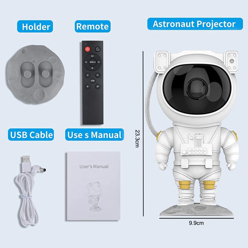 Φωτιστικό δωματίου starry sky projector με r/c – αστροναύτης, , medium-null