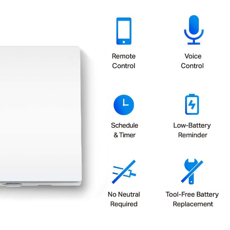 Tp-link tapo s210 smart light switch 1-gang 1-way, , medium image number null
