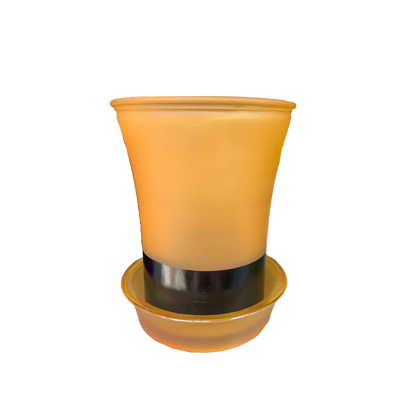 Glass vase 18x15cm orange-null