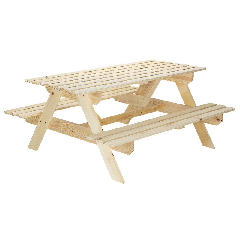 Product image: Tramontina σετ τραπέζι πάγκος πικνικ από φυσικό μασίφ ξύλο για τον κήπο, , medium-null