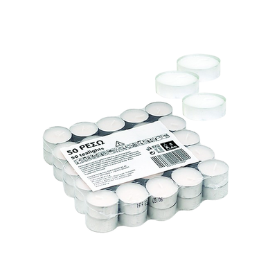 Package of tea lights candles 50pcs 3.5h