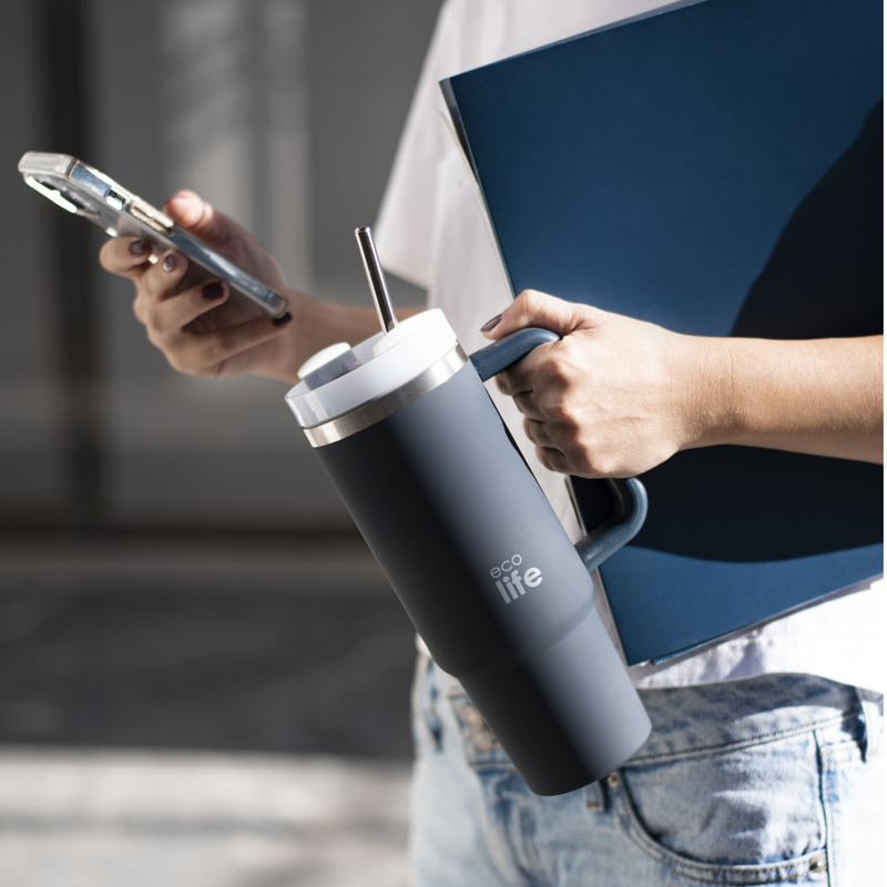 Ecolife tumbler 900ml blue/black colour, , medium image number null