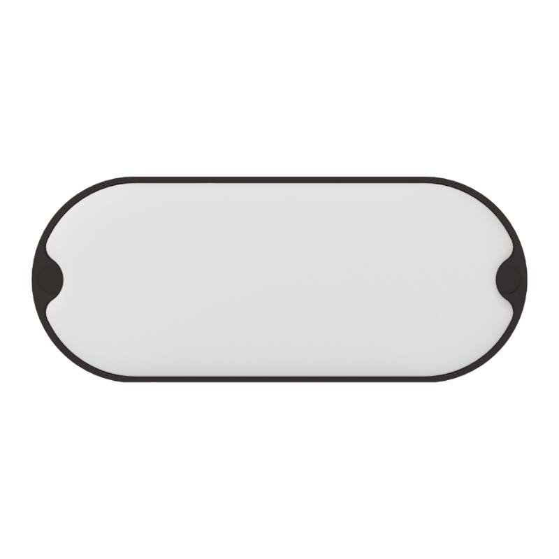 Sunlight led 9w wall light bulkhead oval black plastic 990lm 4000k ip65 l168xw70xh48mm, , medium image number null