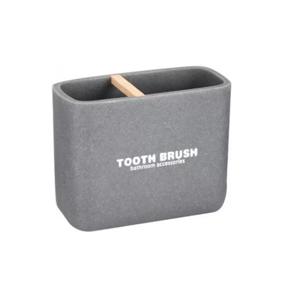 Dakar toothbrush container 14 x 6.5 x 10.7 cm beige