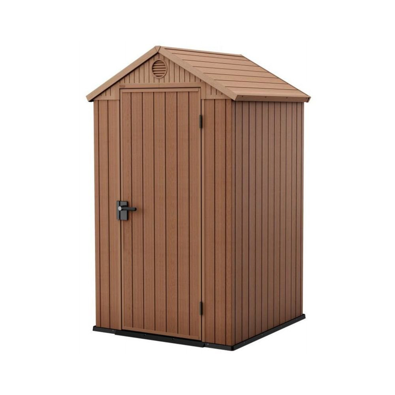 Product image: Keter darwin αποθήκη κήπου 4x4ft ρητίνη και μέταλλο σε χρώμα καφέ ξύλο, , medium-null
