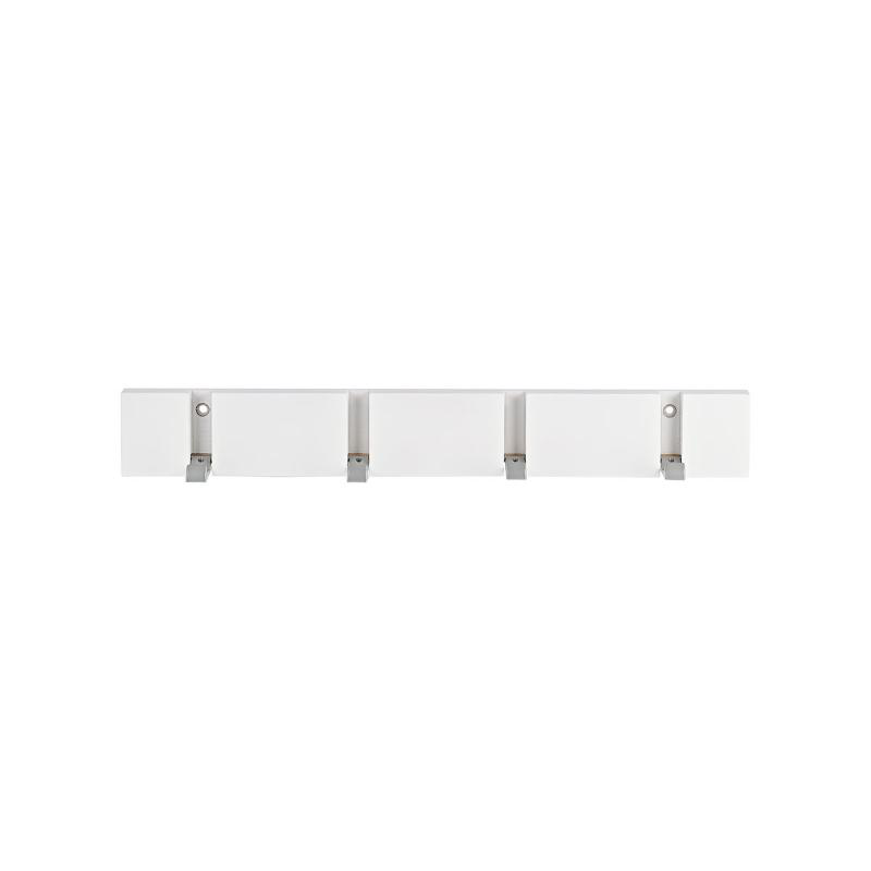 Estia foldable wooden wall hanger 4 hooks - white, , medium image number null