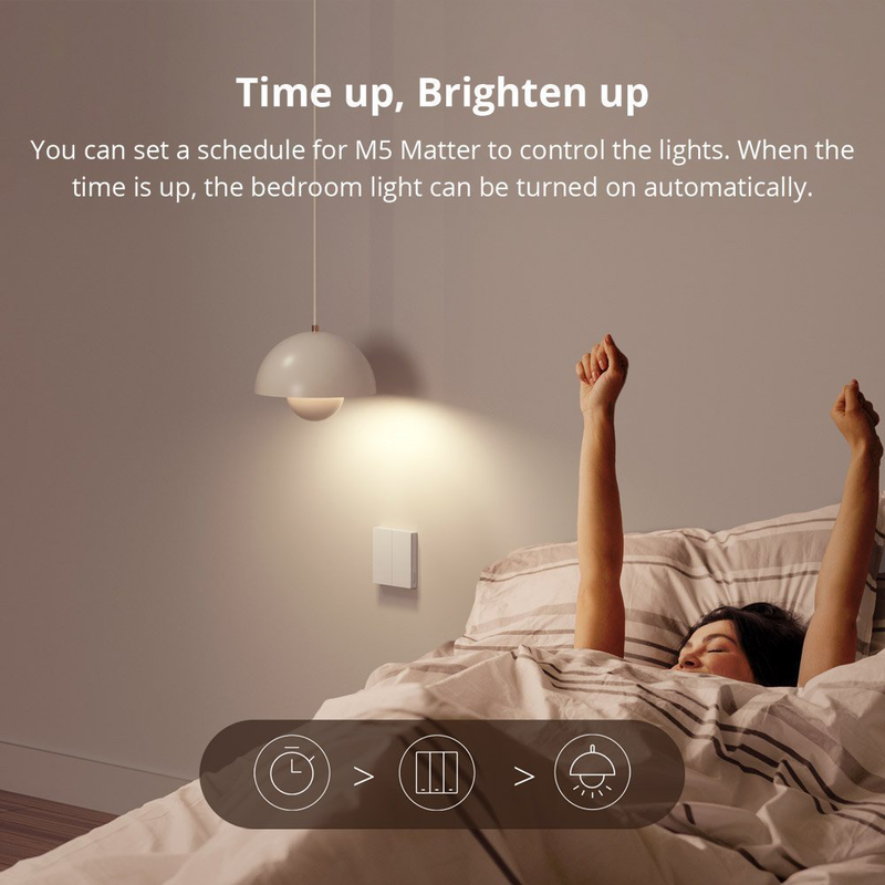 Sonoff m5 matter Wi-Fi smart wall mechanical switch 3-button white, , medium-null