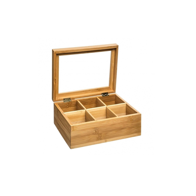 Tea box 6 cases l.22xp.16 xh.8,7cm