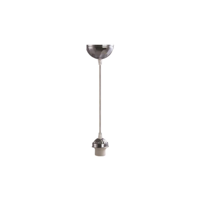 Lampholder hanging for lightings e27 nickel, Nickel, medium