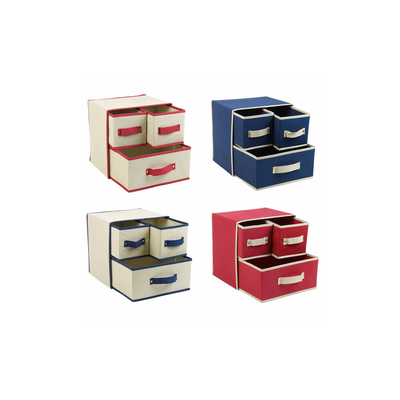 Wardrobe organizer 3 drawers 30x25x30cm various colors, , medium
