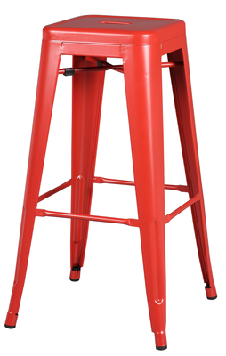 Jones steel stool - red
