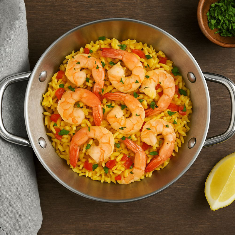 Product image: Σαγανάκι μεταλλικό 18 cm με 2 πλαϊνά χερούλια για εύκολο κράτημα και ιδανικό ψήσιμο & σερβίρισμα παραδοσιακών μεζέδων, , medium-null