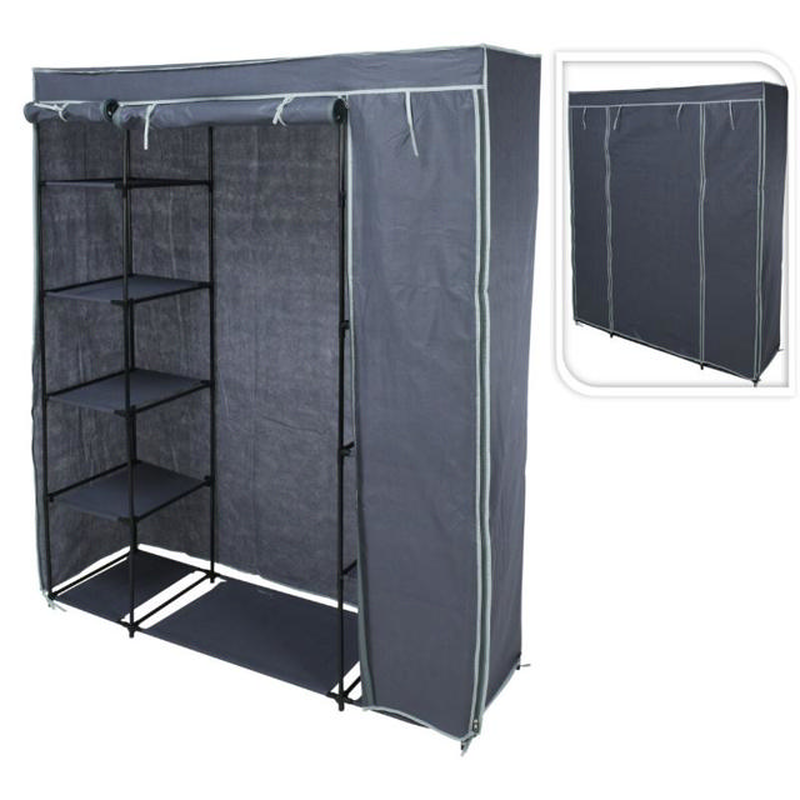 Storage solutions wardrobe 141x45xh167cm - dark grey, , medium-null