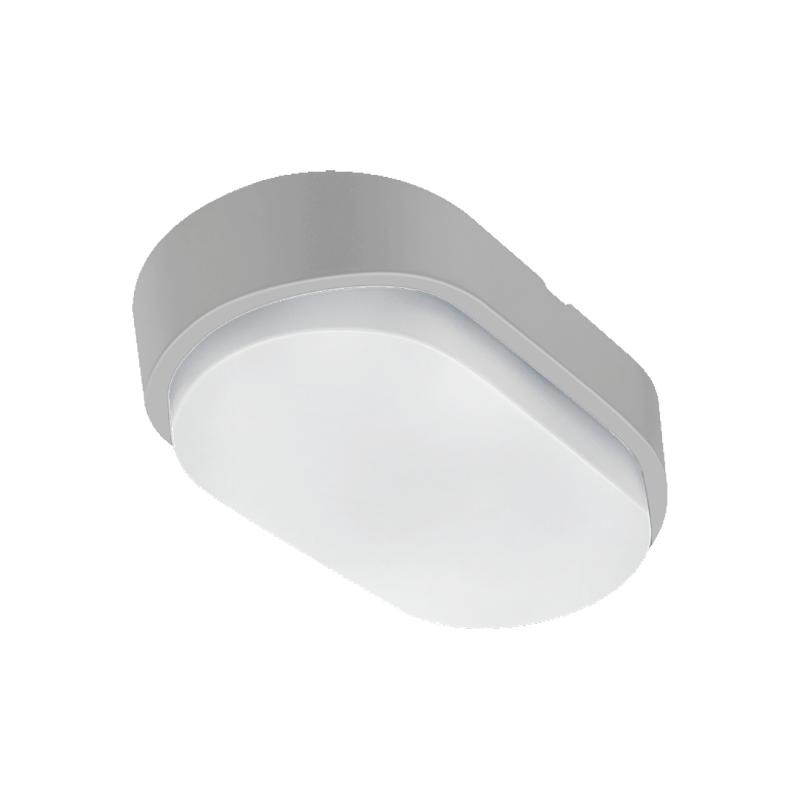 Sunlight led 10w bulkhead light oval plastic black/grey/white 700lm 3cct ip54 l212xw119xh60.5mm, , medium-null