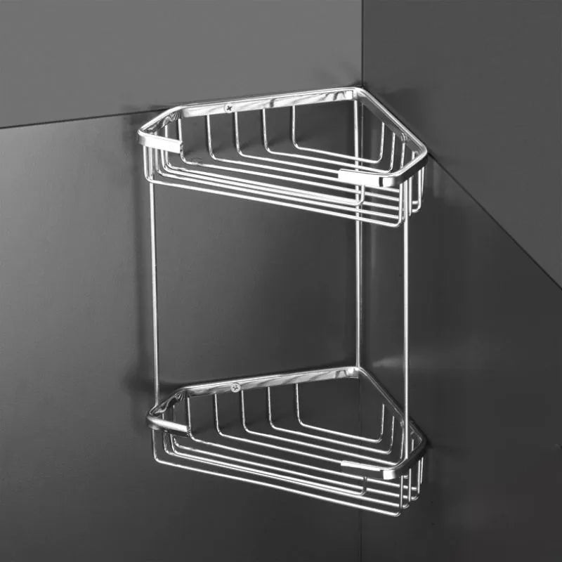 Double corner storage basket krom 17,5x17,5x26,5cm, , medium image number null