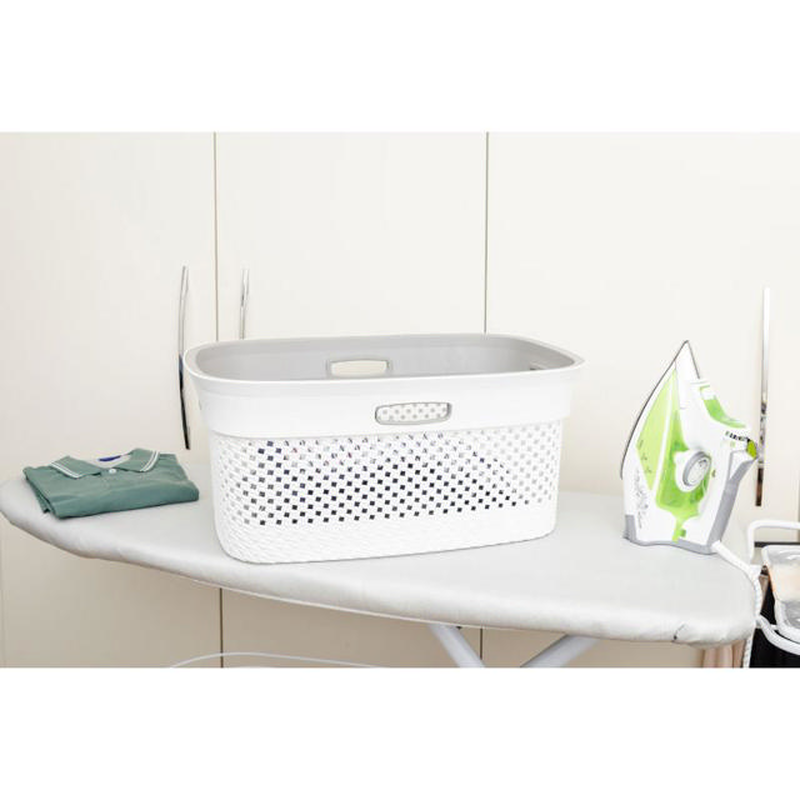 Dea laundry basket woolly 45l - white, , medium-null